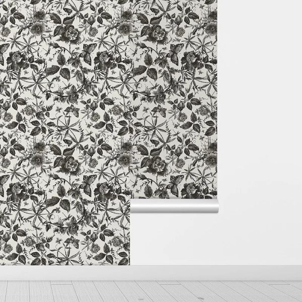 Papier Peint Fleuri Retro