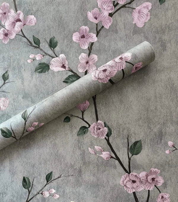 Papier Peint Fleuri Rose