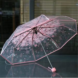 Parapluie Fleurs Rose