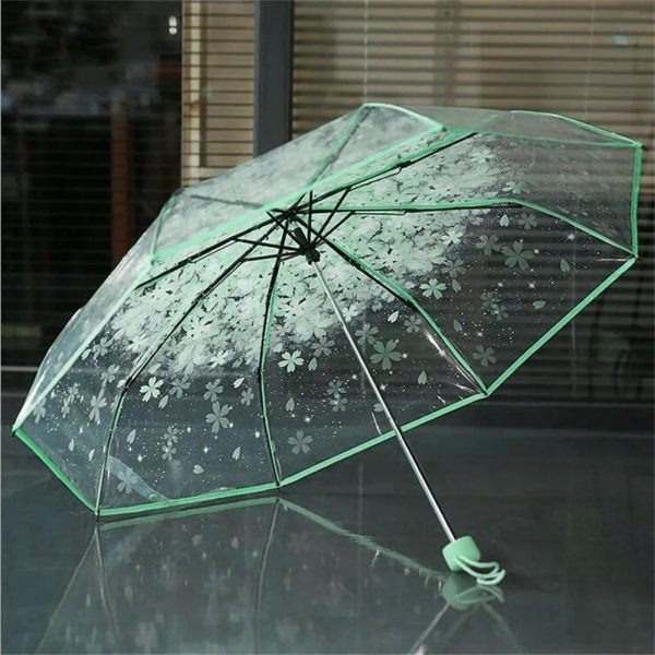 Parapluie Fleurs Vert