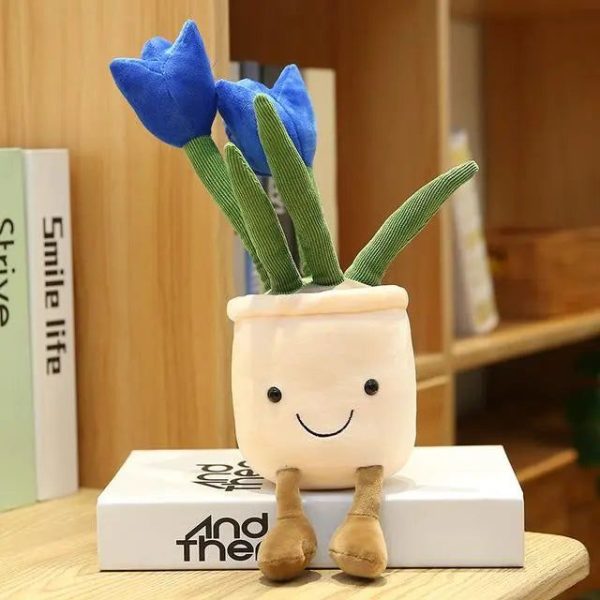 Peluche Fleur Tulipe Bleu