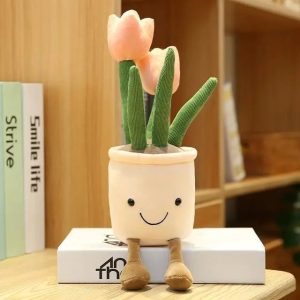 Peluche Fleur Tulipe Rose