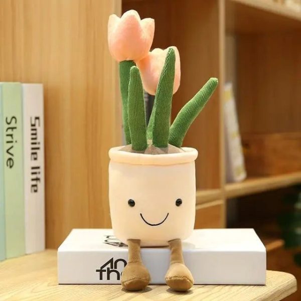 Peluche Fleur Tulipe Rose