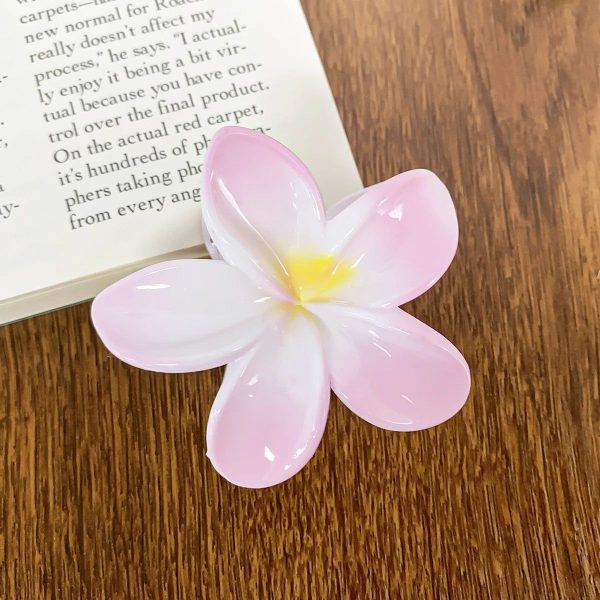 Pince Fleur Cheveux Tahiti Violet Brillant