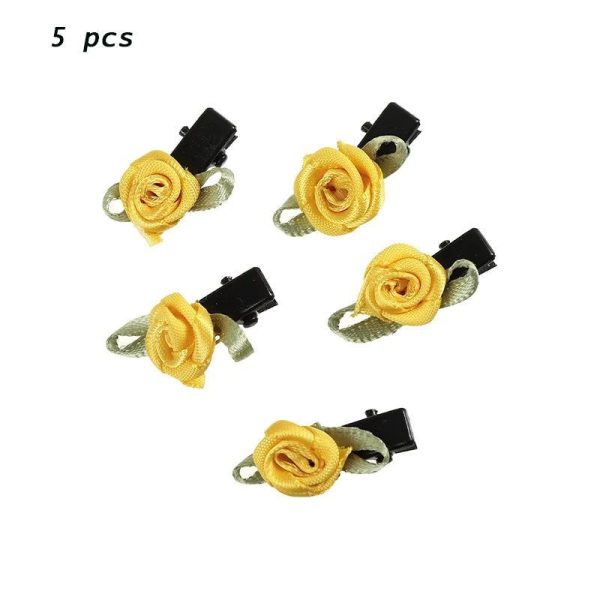 Pince Fleur Jaune Cheveux