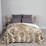 plaid en tissu fleur de lys