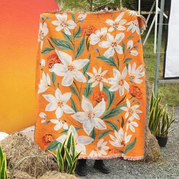 Plaid Fleur Orange