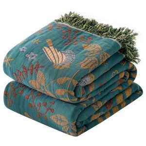 Plaid Fleuri Coton