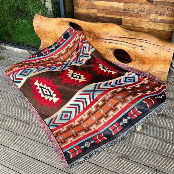 Plaid Fleuri Coton Indien
