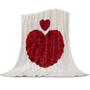 Plaid Fleuri Double Coeur