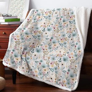 Plaid Fleuri Minimaliste Classe
