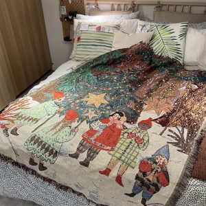 Plaid Fleuri Noël