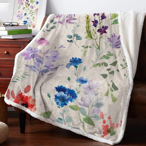 Plaid Fleuri Pastel Epuré