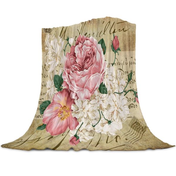 Plaid Fleuri Rose Retro Vintage