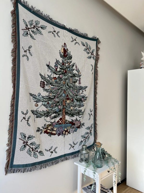 Plaid Fleuri Sapin