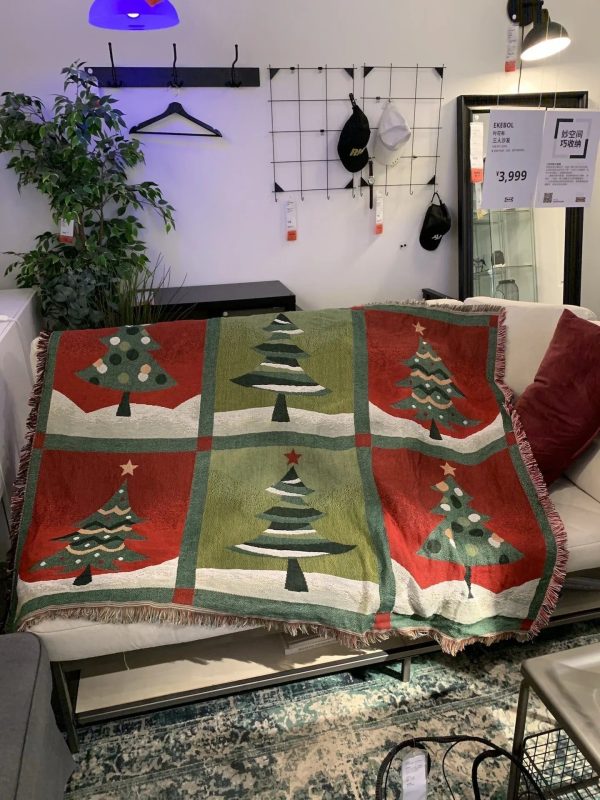 Plaid Fleuri Sapins