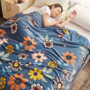 Plaid Fleuri Doux