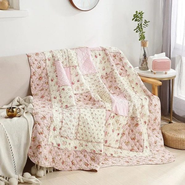 Plaid Matelassé Fleuri