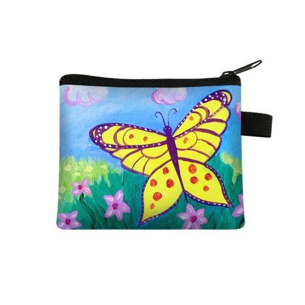 Portefeuille Fleuri Design Papillon Prairie