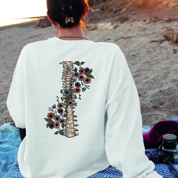 Pull Fleuri Blanc