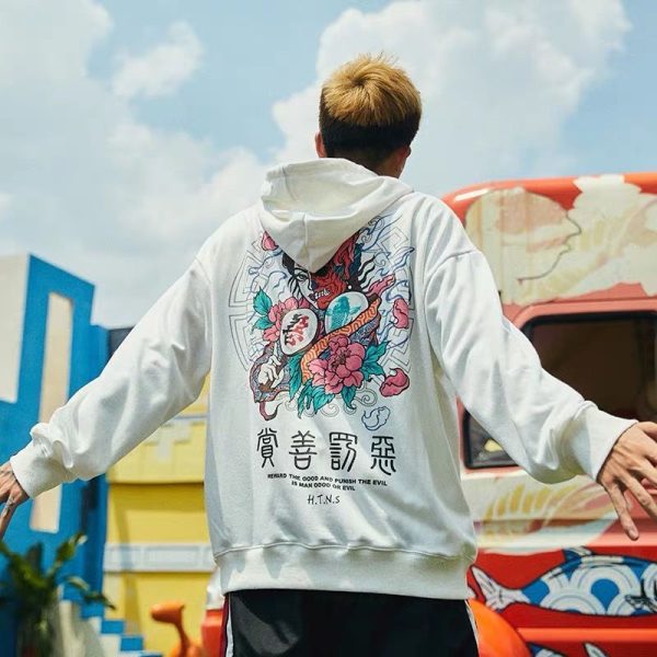 Pull Fleuri Chine Blanc