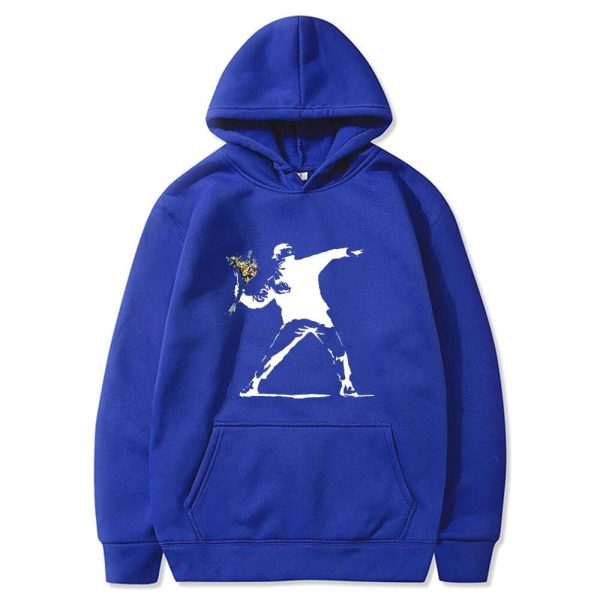 Pull Fleuri Lancé Bleu