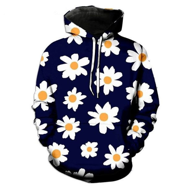 Pull Fleuri Marguerite Réaliste
