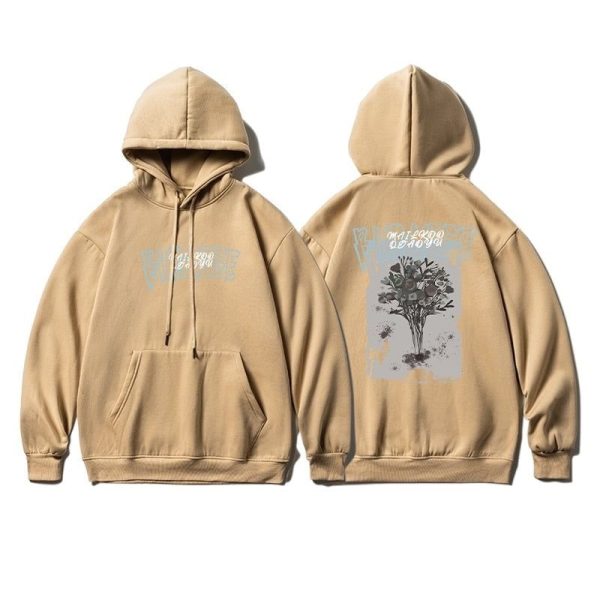 Pull Fleuri Oversize Vintage Abricot
