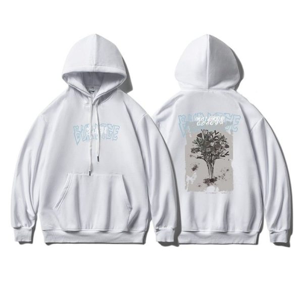 Pull Fleuri Oversize Vintage Blanc
