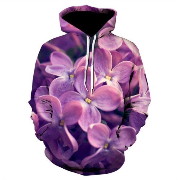 Pull Fleuri Pétale de fleur Violet