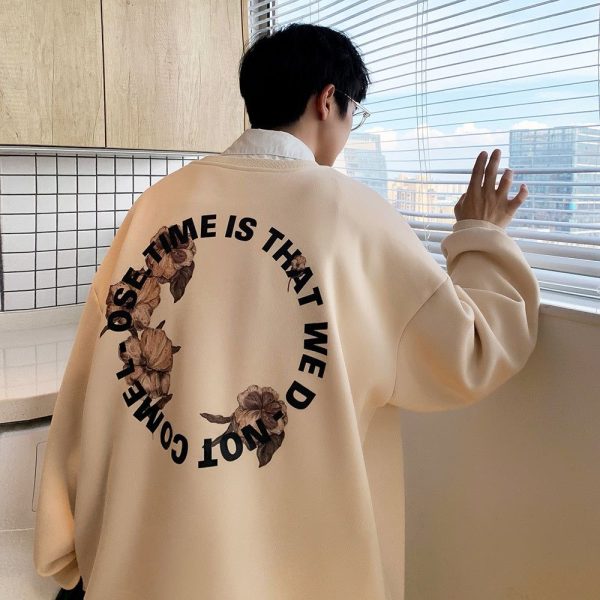 Pull Fleuri Vintage Design Beige