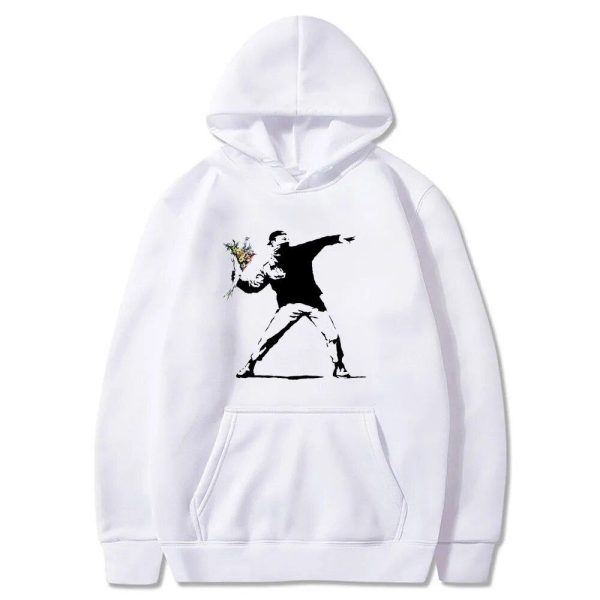 Pull Fleuri Lancé Blanc