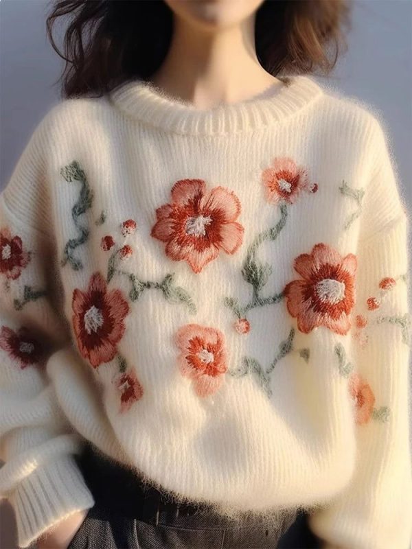 Pull Motif Fleur