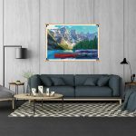 puzzle floral paysage montagneux