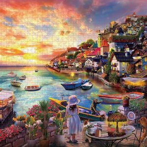 Puzzle Lac Avec Des Fleurs