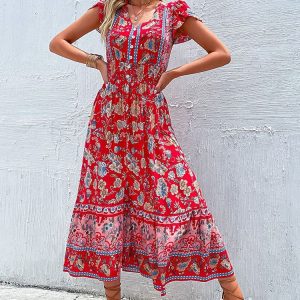 Robe Fleurie Bohème Vintage