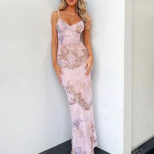 Robe Fleurie Elégante Design Rose