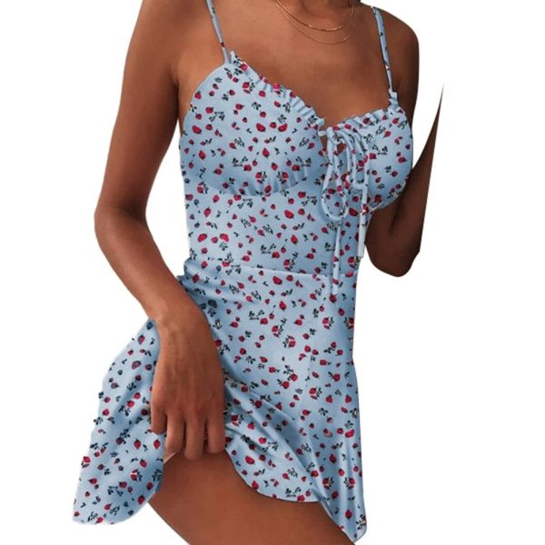 Robe Fleurie Pétale de rose Bleue