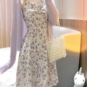 Robe Fleurie Rose Epuré