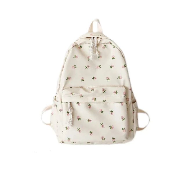 Sac A Dos Fleuri Blanc