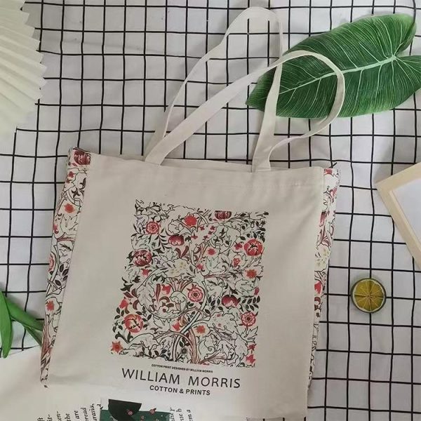 Sac Fleuri Design Cartoon Fleurs Rouges