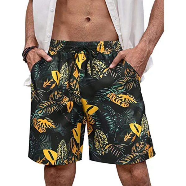 Short De Bain A Fleur Hawaï Jungle
