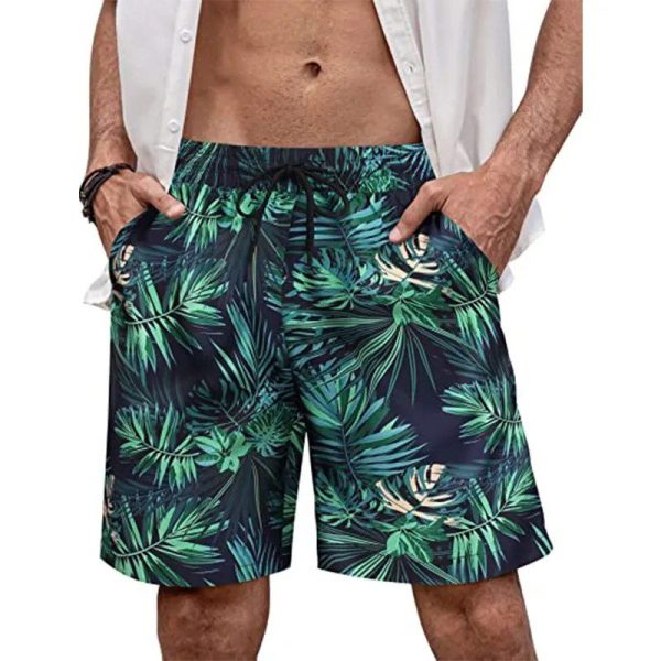 Short De Bain A Fleur Hawaï Jungle Design