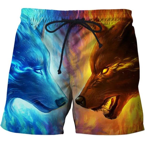 Short De Bain A Fleur Loups