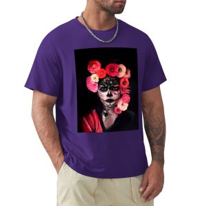T-Shirt Fleur Premium Mexique Violet