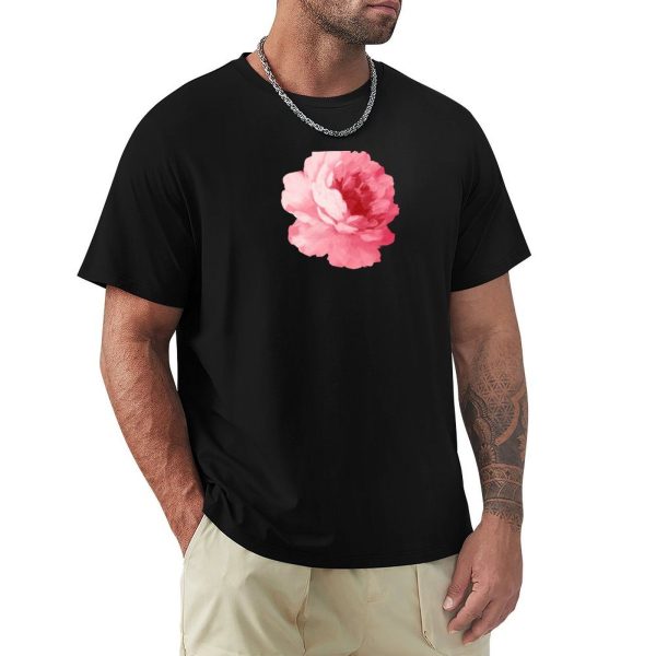 T-Shirt Fleur Premium Pivoine Noir