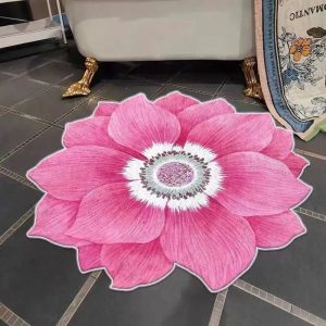Tapis Fleur De Lys Rose