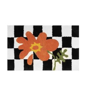 Tapis Fleur Rétro Design