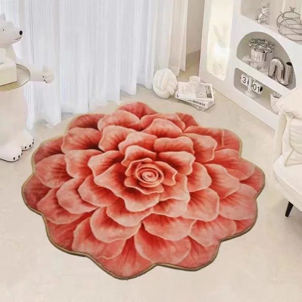 Tapis Fleur Rose
