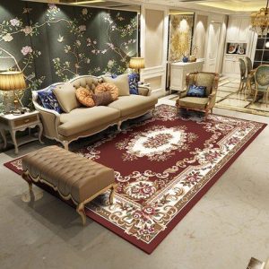 Tapis Fleur Royal Luxe Rouge